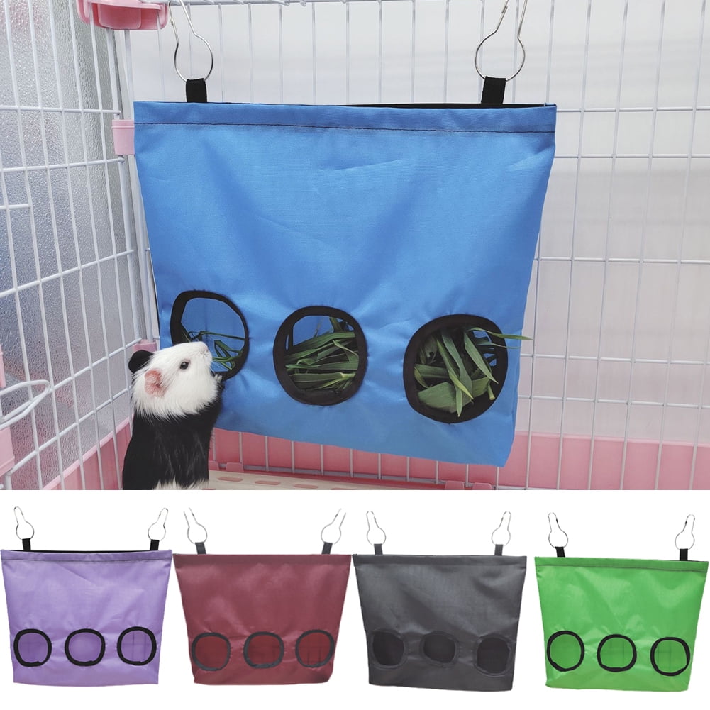 shenmeida Guinea Pig Hay Feeder, Hanging Rabbit Hay Feeder Bag with