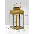 thumbnail image 3 of Serene Spaces Living Small Square Gold Lantern Candle Holder, 3 of 3
