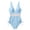 Light Blue, variant on Xfvqtps Women One Piece Swimsuit Embroidery Waist V Neck Side Drawstring Tummy Control Slimming Bathing Suit for Beach Hot Pink
