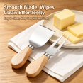 thumbnail image 4 of Juaoua Cheese Knife Set for Charcuterie Board with Wooden Handle,Mini Premium Cheese Tools,Stainless Steel Cheese Knife and Fork Set for Cutting Boards,Multifunctional Kitchen Gadget, 4 of 7