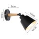 thumbnail image 4 of Lámparas de pared compatibles con E26 E27, lámpara de pared de hierro negro con construcción de metal sólido para dormitorio y baño, 4 of 5