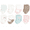 Rainbow Heart, variant on Hudson Baby Terry Socks, 8-Pack, Newborn-12 Months
