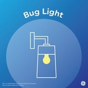 GE LED Light Bulb, A19 Bug Light, 100 Watt Replacement, Yellow Light, Medium Base