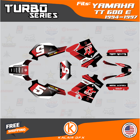 Kalair GFX Graphics Kit for Yamaha TT600E (1994-1997) Turbo Series