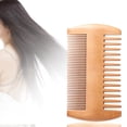 thumbnail image 4 of Comb Natural Minimalistic Peach Wood Double-sided Massage Beard Comb for Gift, 4 of 8
