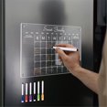 thumbnail image 5 of 1 Set of Acrylic Plan Board Clearance! Acrylic Calendar Magnetics Board for Fridge Reusable Magnetics Planning Whiteboard Workout Board for Refrigerator Includes 6 Markers with Calendar Board 6Ml, 5 of 8