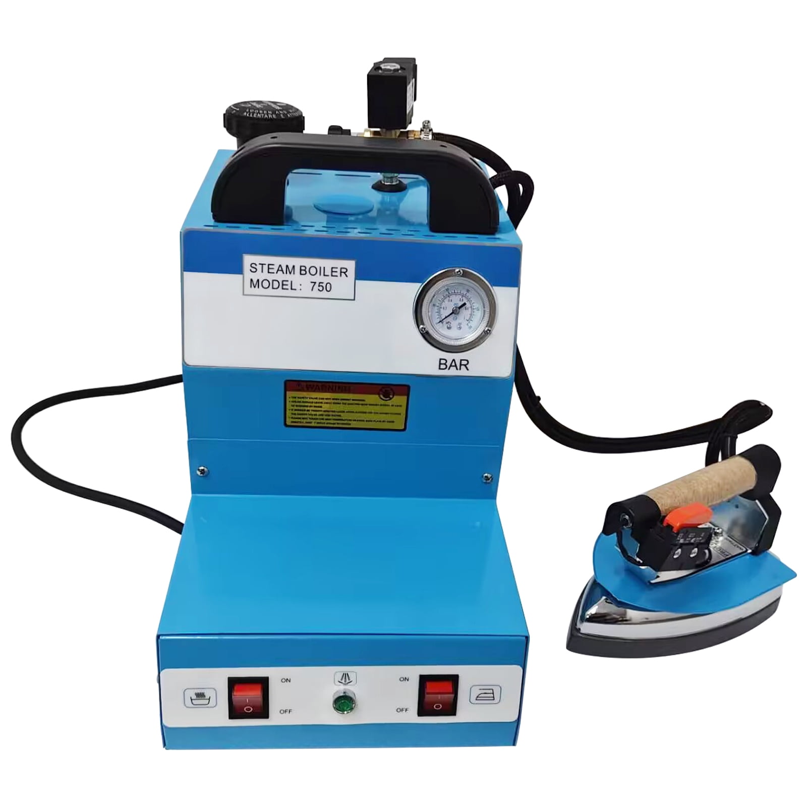 Industrial Steam Iron Curtain Electric Iron Boiler Hang Type Ironing Machine with 4L Water Tank