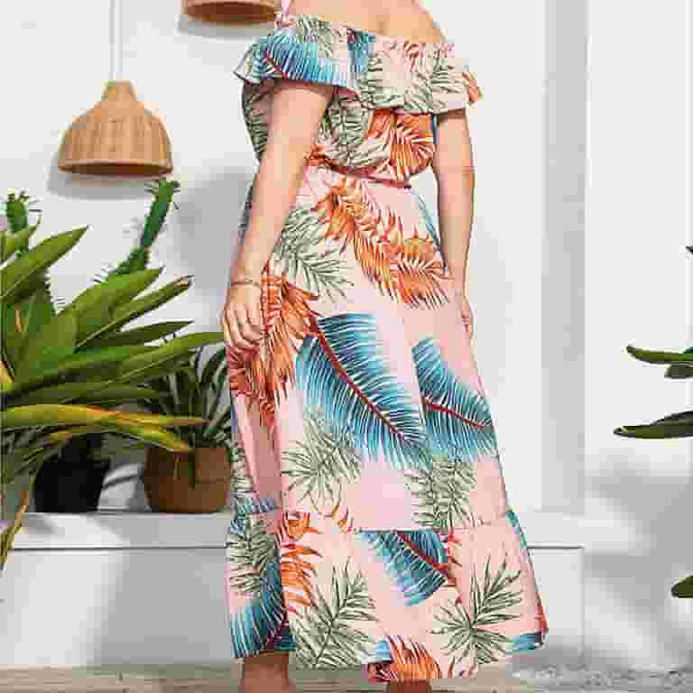グランド牧場 セレクトセール Off Women Dress Summer Size Plus Shoulder Dress Maxi Party Clothing