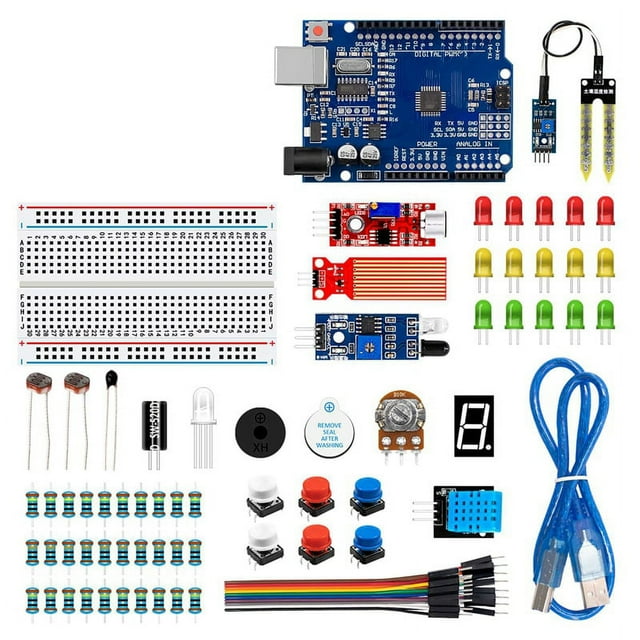 Kit de inicio de condensador/puente/placa de pruebas para Arduino Uno R3