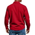 thumbnail image 4 of Hearthz Mens Long Sleeve Polo Shirts Knit Classic Casual Button Mens Polo Shirt Lightweight Collared Pullover for Men, 4 of 8