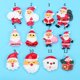thumbnail image 3 of Pajaritas navideñas para el pelo, decoración de resina, dijes, figuras de arcilla para padre, muñecos de arcilla, Navidad para lazos, 3 of 4