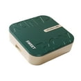 thumbnail image 2 of Bandeja de servicio dividida con bandeja de bocadillos de tapa bandeja de bocadillos para nuez de nuez doméstico para la mesa de la oficina de novia 25.5cmx25.5cmx6cm, 2 of 8