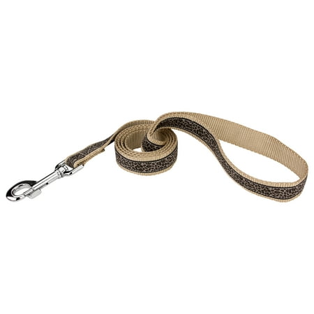 Leopard Leash - Country Brook Design® 1 Inch Leopard Print Ribbon Dog Leash Limited Edition - 6 Foot