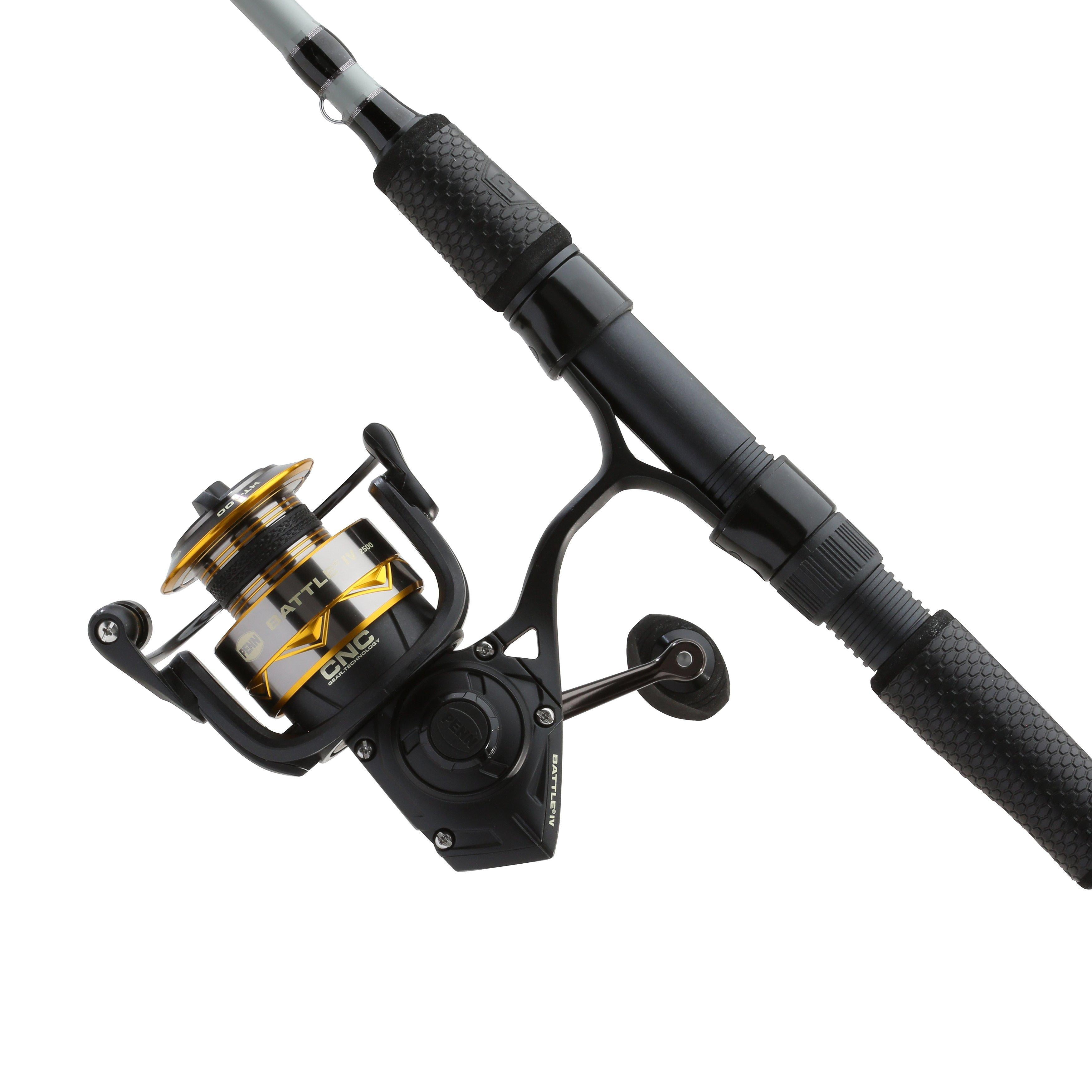 PENN Battle IV LE Spinning Fishing Combo, 7' Medium Light Rod, 2500 Size Reel