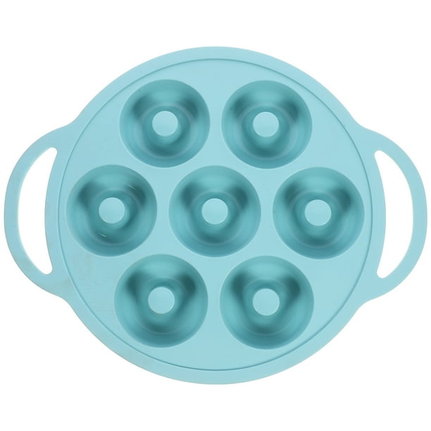 GOOHOCHY Molde de silicona reutilizable para hornear donas de silicona, molde antiadherente de 7 cavidades para donas.