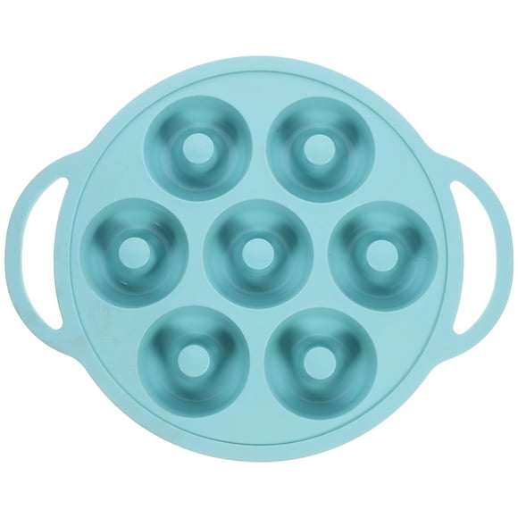 KAKOWELY Molde de silicona reutilizable para hornear donas de silicona Molde para donas antiadherente de 7 cavidades