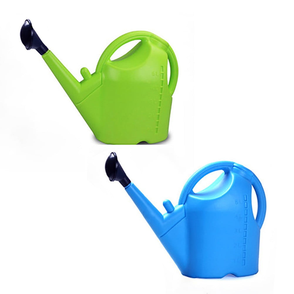 5L/2Gallon Watering Can with Removable Long Spout Garden Plant Watering Can Green Smile Home