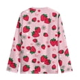 thumbnail image 7 of Jiueut Strawberry Daisy Cute Shirts for Girls for School Tee Shirt Casual Crewneck Pullover Tops Long Sleeve Basic Layering T Shirt 3-4 T Loose Tunic Blouses Soft Sweatshirts, 7 of 7