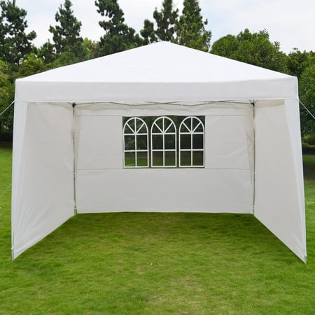 Sunrise 10' x 13' Wedding Party Tent Portable Folding Gazebo Camping Canopy W/Carry Bag and Side Wall