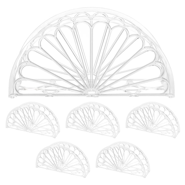 6 piezas de servilleta transparente de servilleta semicírculo soporte de servilleta decorativa de soporte decorativo