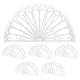 thumbnail image 1 of 6 piezas de servilleta transparente de servilleta semicírculo soporte de servilleta decorativa de soporte decorativo, 1 of 7