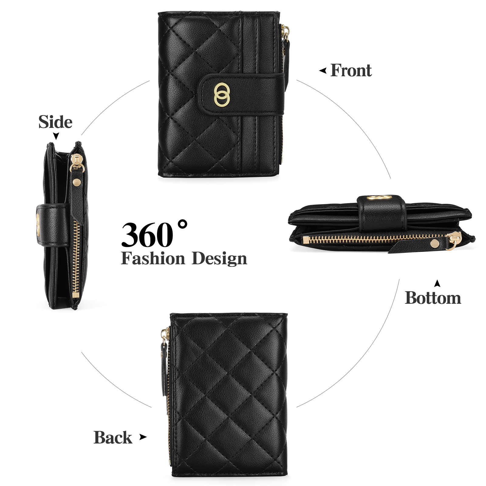 Gaekeao Women's Slim Bifold Leather Wallet photo 5