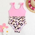 thumbnail image 2 of Two Piece Guard Bathing Suit Toddler Girl Bikini Set Leopard Print Swimwear With Bow Design, 2 of 6