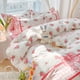 thumbnail image 5 of Juego de cama de algodón lavado kawaii para niñas, funda de edredón con estampado lindo, sábanas planas para cama individual, matrimonial y queen y fundas de almohada, 5 of 6