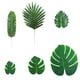 thumbnail image 1 of Hojas de palma artificiales doradas tropicales con tallos, decoración de hojas de jungla 84PCS, 1 of 7