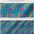 thumbnail image 2 of Soimoi Cotton Poplin Fabric Floral & Horse Animal Printed Fabric 1 Yard 42 Inch Wide, 2 of 7