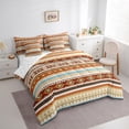 thumbnail image 3 of Manfei Retro Aztec 7-Piece Bedding Comforter Set,Boho bohemian Style King Bedding Sets,Beige Brown Bed Sheets For Adults,Microfiber Bedroom Decor Reversible, 3 of 8