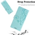 thumbnail image 3 of Wallet Case for Google Pixel 9 Pro XL,PU Leather Wallet Flip Kickstand Case [Magnetic Closure] [Wrist Strap] [Card Slots Holder] Embossed Butterfly & Flower Case for Women Girls,Green, 3 of 9