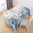 thumbnail image 6 of Eucalyptus Flowers Table Cloth Waterproof Tablecloths, Blue Floral Green Vintage Wood Grain Tablecloth Dining Table Cover for Kitchen Party Tabletop Outdoor, Rectangle Tablecloth 60x120 Inch, 6 of 9