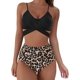 thumbnail image 1 of Conjunto de bikini cruzado para mujer, push up, cintura alta, trajes de baño de 2 piezas, 1 of 7