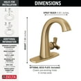 thumbnail image 2 of Delta 5776-Mpu-Dst Stryke 1.2 GPM Single Hole Bathroom Faucet - Black, 2 of 5