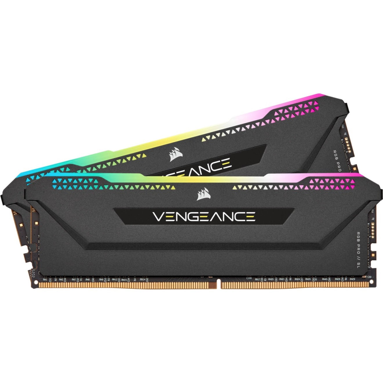 Corsair Vengeance RGB Pro SL 16GB [2x8GB] DDR4 DRAM 3200MHz C16 Memory Kit - Black (cmh16gx4m2e3200c16)