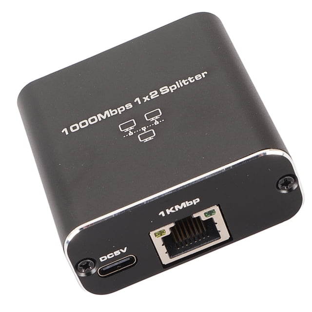 Gigabit Ethernet Splitter Ethernet Splitter RJ45 1 In 2 Out Gigabit Internet Splitter 1000Mbps High Speed LAN Splitter For TVs Desktop Computers Routers