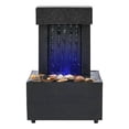 thumbnail image 1 of Ounissouiy Flujo de agua de fuente de cascada de escritorio con decoración de de meditación LED Humidificadores, 1 of 1