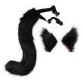 thumbnail image 5 of Clips para el pelo, cola de Cocker, elemento Animal, piel sintética ajustable, Collar de orejas de cola de lobo sólido para Cosplay, 5 of 5