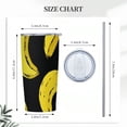 thumbnail image 3 of COMIO  Cartoon Bananas Black Stainless Steel Vacuum Insulated Tumbler for Women Men Reusable Water Bottle with Leak-proof Straw Reusable Cup for Water Iced Tea Coffee Office School, 3 of 7