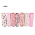 thumbnail image 2 of Fleurs Roses Tissu en Coton Carrés Couture Patchwork pour Décoration Intérieure, 2 of 7