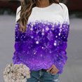 thumbnail image 1 of Birdeem Mode Femmes T-Shirt à Col Rond à Manches Longues Imprimé Chandail Blouse Hauts, 1 of 1
