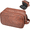 Brown, variant on Toiletry Bag for Men, PU Leather Travel Toiletry Organizer with Handle, Water Resistant Travel Essentials for Women, Travel Storage Bags with Divider for Cosmetics Toiletries Brushes Tools, Black