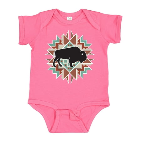 

Inktastic Buffalo Cute Western Pattern Gift Baby Boy or Baby Girl Bodysuit