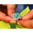 thumbnail image 3 of Heaven Crafts Natural Oval Turquoise Ring 925 Solid Sterling Silver Green Gemstone Handmade Statement Jewelry Gift Item, 3 of 6