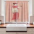 thumbnail image 2 of Ambesonne Terracotta Kitchen Curtains, Woman Pomegranate Art, 55"x30", Pale Salmon Coral and Rust, 2 of 3