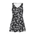 thumbnail image 6 of Lorytime Mini Sundresses for Women Casual V Neck Tank Dress Sleeveless Floral Graphic Print Short Dress with Pocket Loose Trendy Travel Dresses Wrap Summer Beach Vacation S, 6 of 6