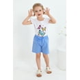 thumbnail image 3 of Happy Town Toddler Girls Clothes Summer Sleeveless Shirt and Shorts 2Pcs Outfit Sets,Sizes 9M-5Y, 3 of 10