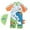 C1-Green834, variant on Byoo Toddler Boys UPF 50 Crab Print One Piece Swimsuit with Swim Cap Quick Dry Beach Swimwear,Blue