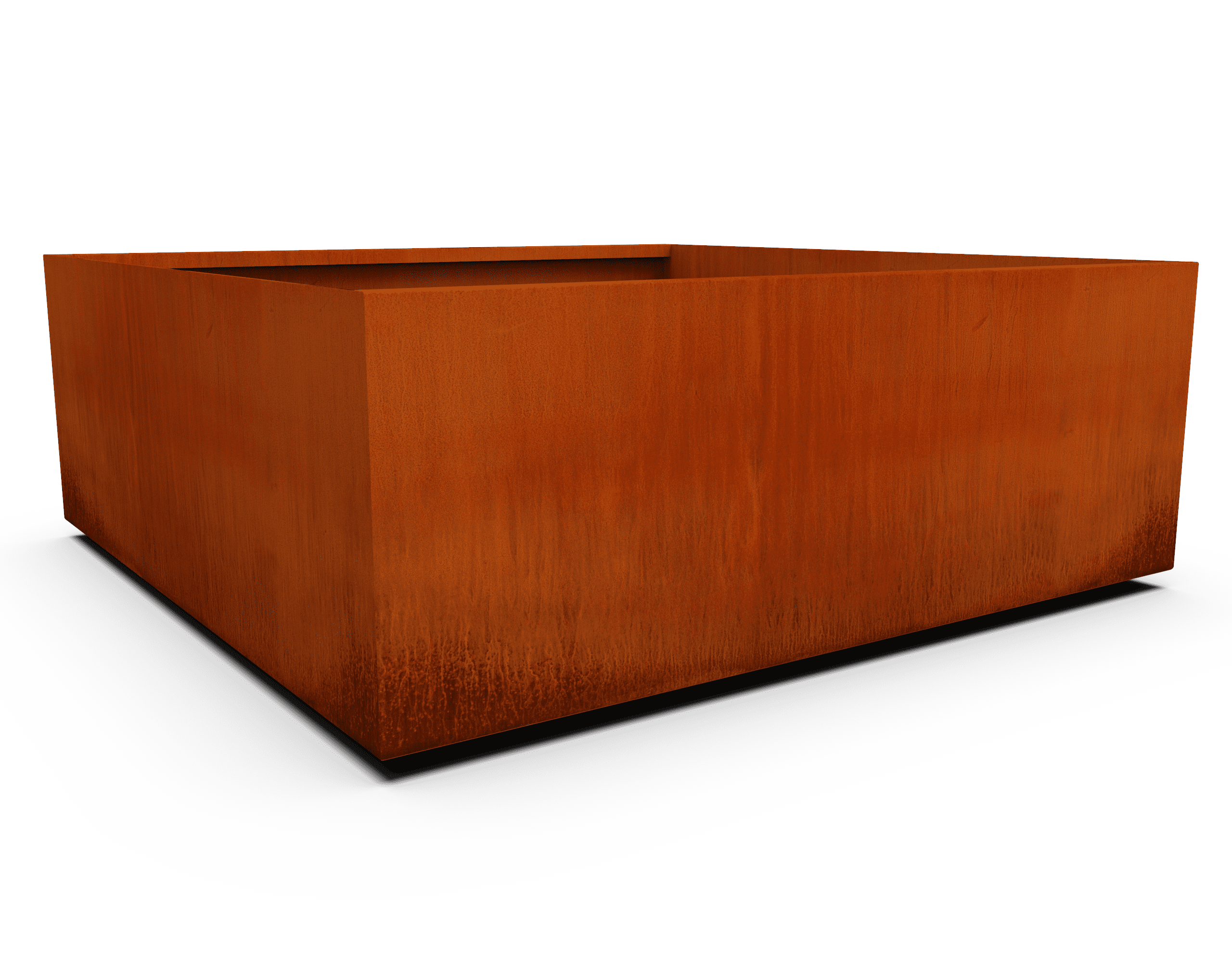 PLANTERCRAFT Corten Steel metal planter box, Square & Cube sizes, Modern garden steel planters